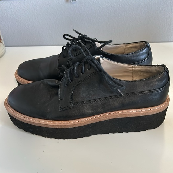 Zara basic collection black chunky lace up loafers size 6 - Picture 4 of 5